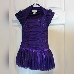 Purple girls dress with glitter